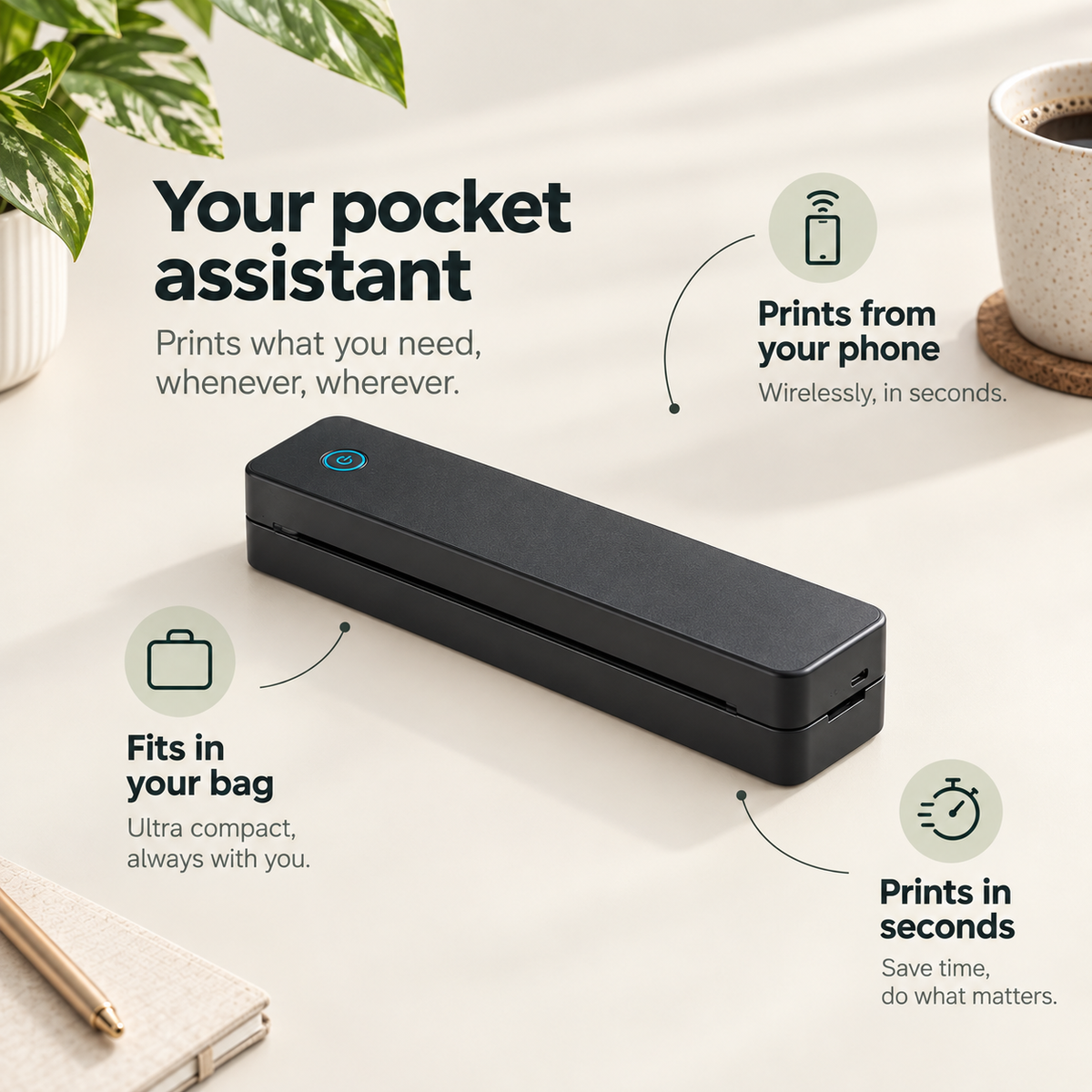 Inkless Portable Printer