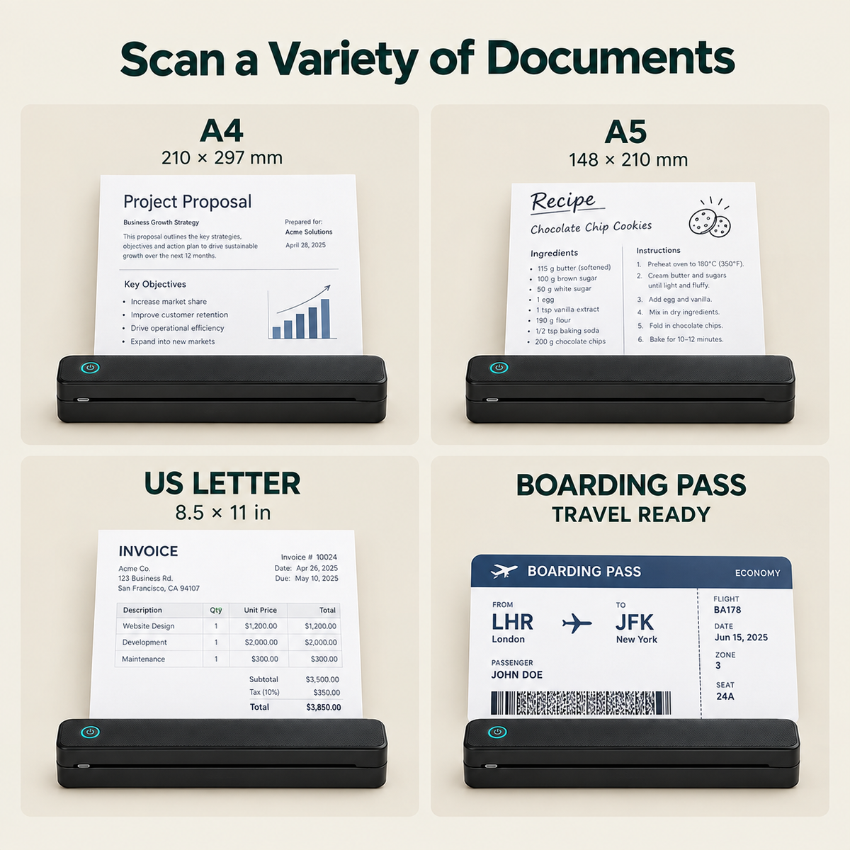 Inkless Portable Printer